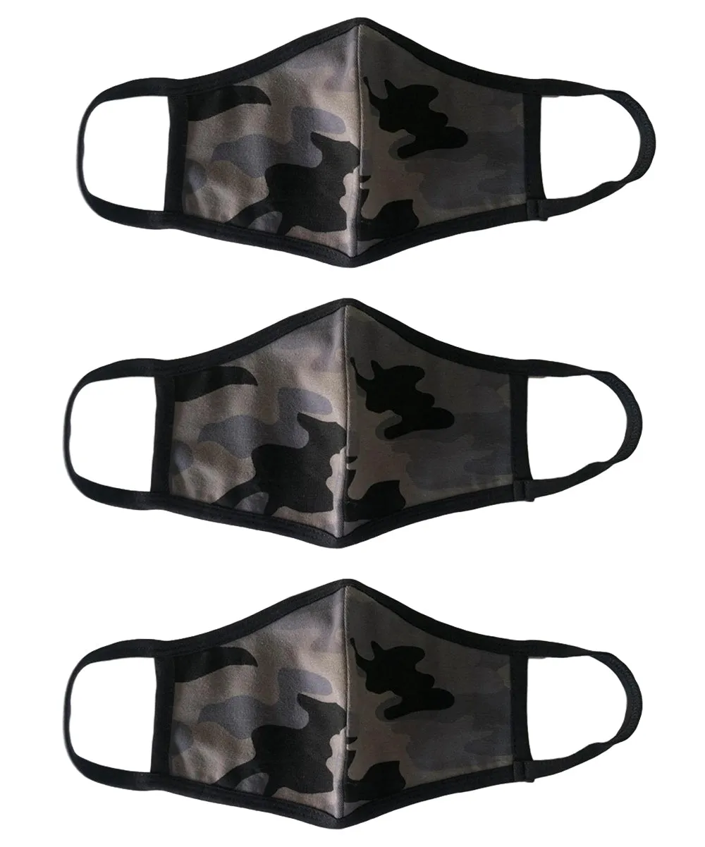 Camouflage Face Mask, Cotton, 2 layers, Washable, Reusable Mask, Adult Size