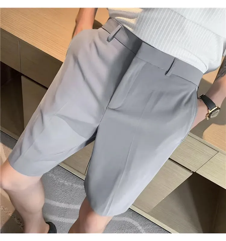 Casual Basic Office Men Shorts Pants