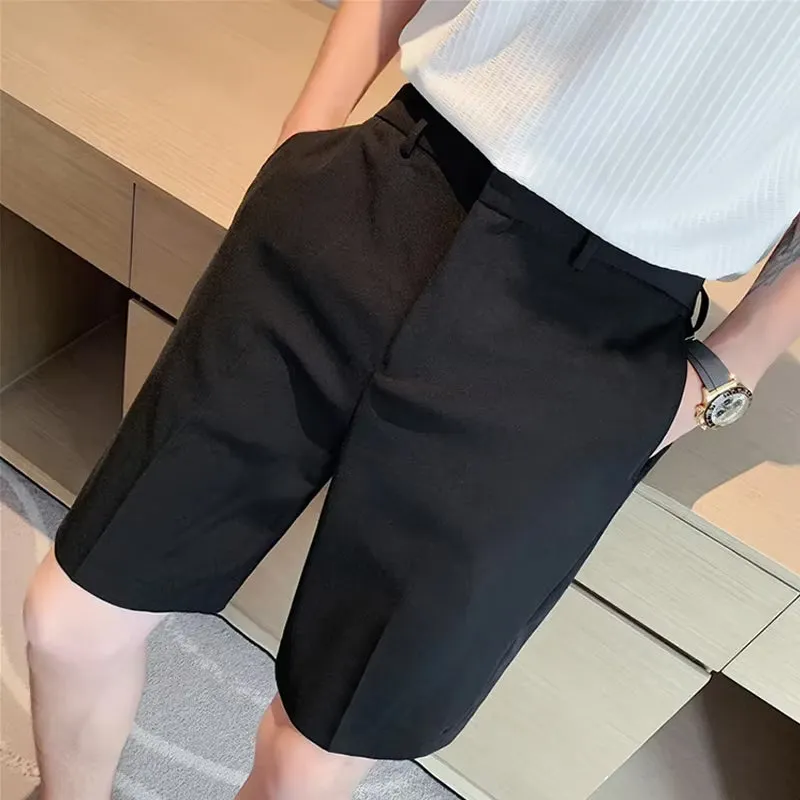 Casual Basic Office Men Shorts Pants