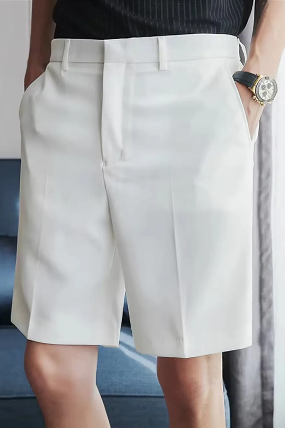 Casual Basic Office Men Shorts Pants