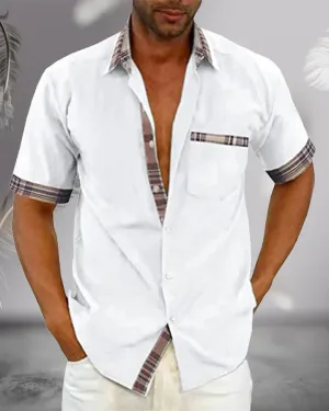 Casual shirt with contrasting details and a modern style