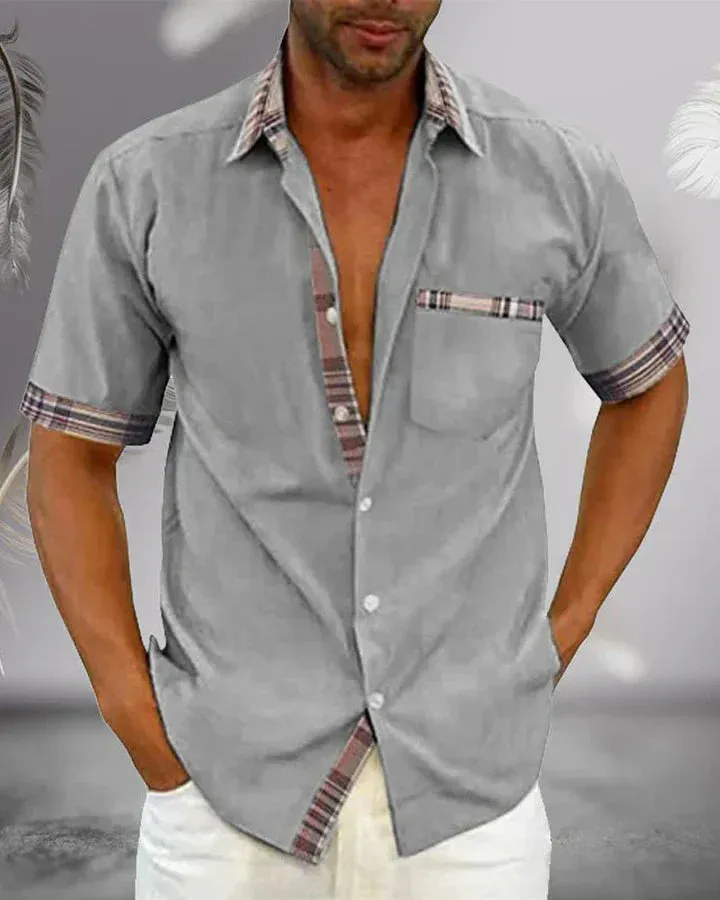 Casual shirt with contrasting details and a modern style