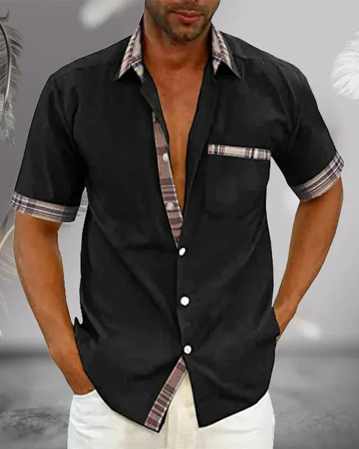 Casual shirt with contrasting details and a modern style
