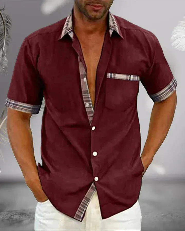 Casual shirt with contrasting details and a modern style