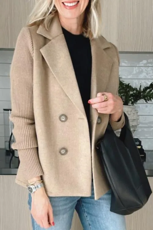 Cathy - Elegant Knitted Blazer With Long Sleeve