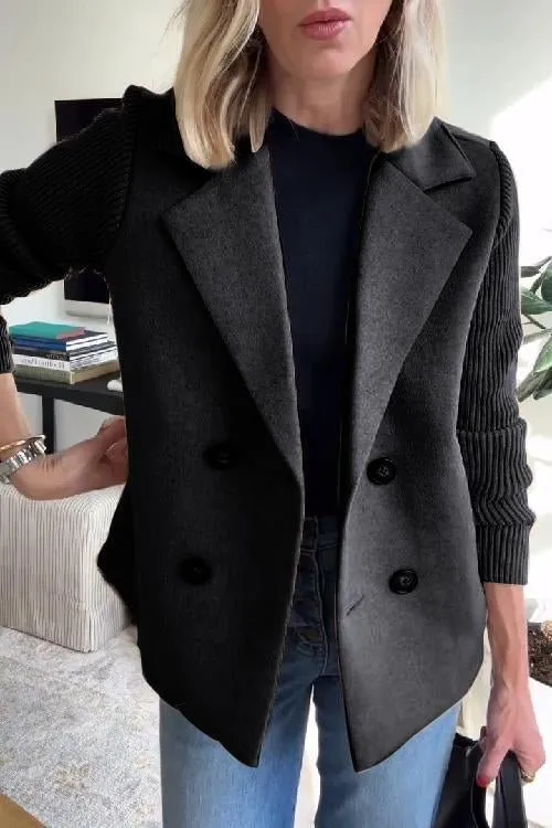 Cathy - Elegant Knitted Blazer With Long Sleeve