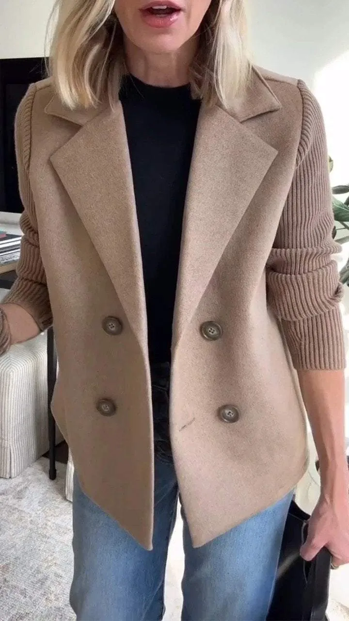 Cathy - Elegant Knitted Blazer With Long Sleeve