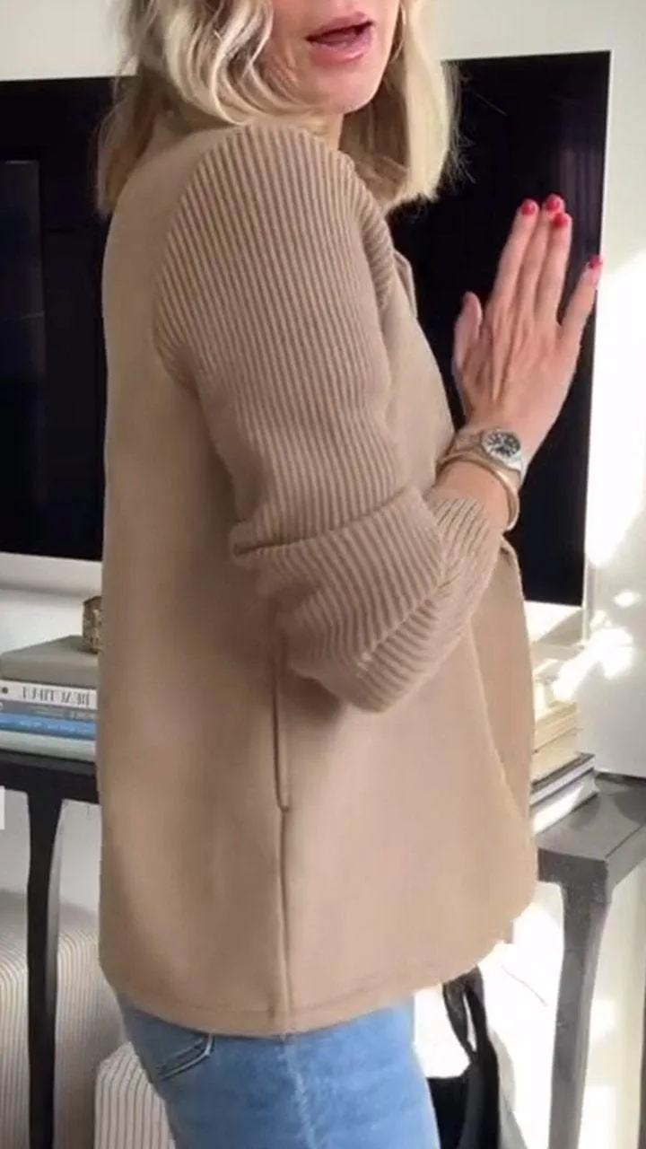 Cathy - Elegant Knitted Blazer With Long Sleeve