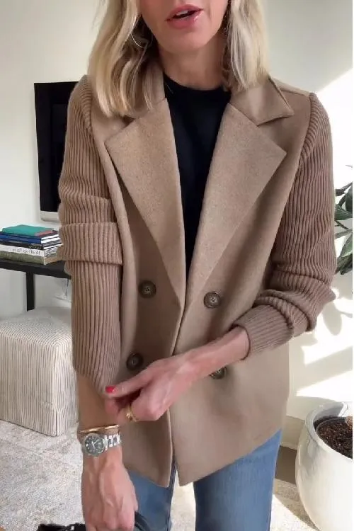 Cathy - Elegant Knitted Blazer With Long Sleeve