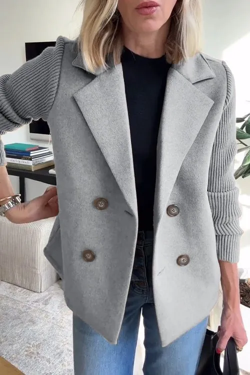 Cathy - Elegant Knitted Blazer With Long Sleeve