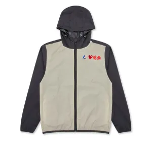 CDG Play K-Way Full Zip Jacket AZ-J505-051-3 Khaki