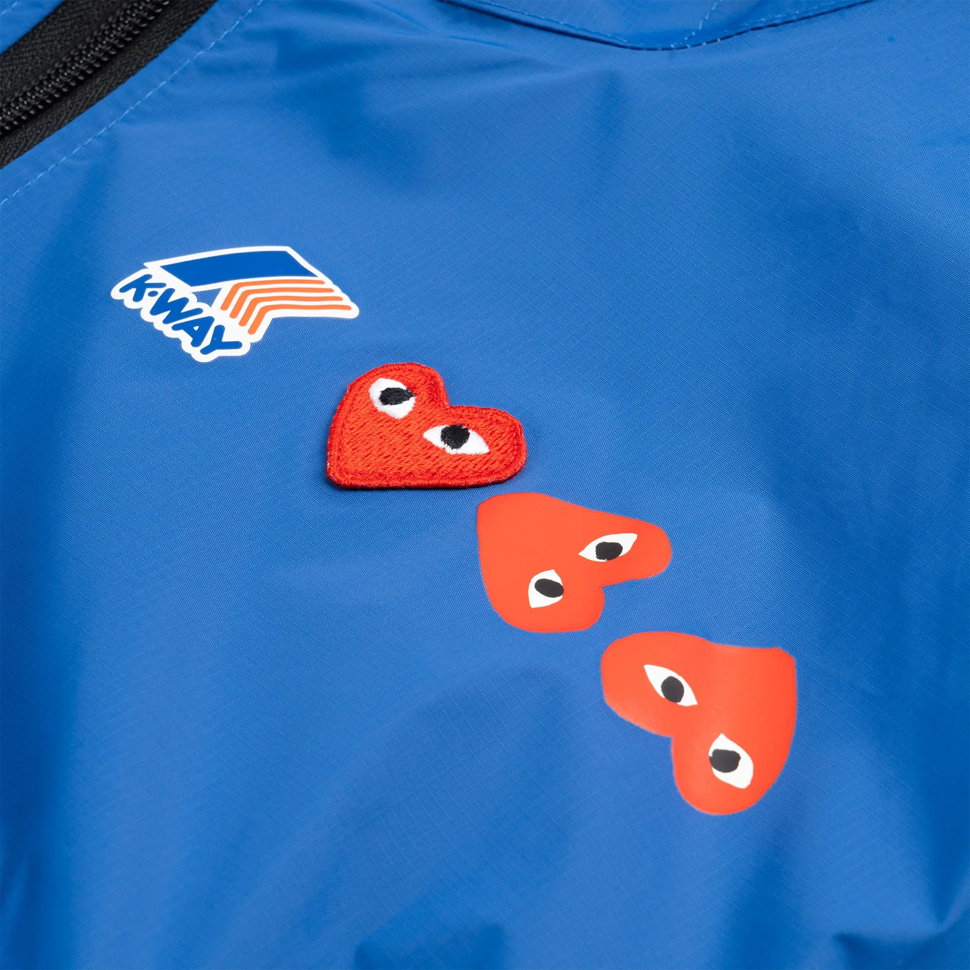 CDG PLAY X K-WAY Half Zip Hoodie AZ-J506-051-2 Blue