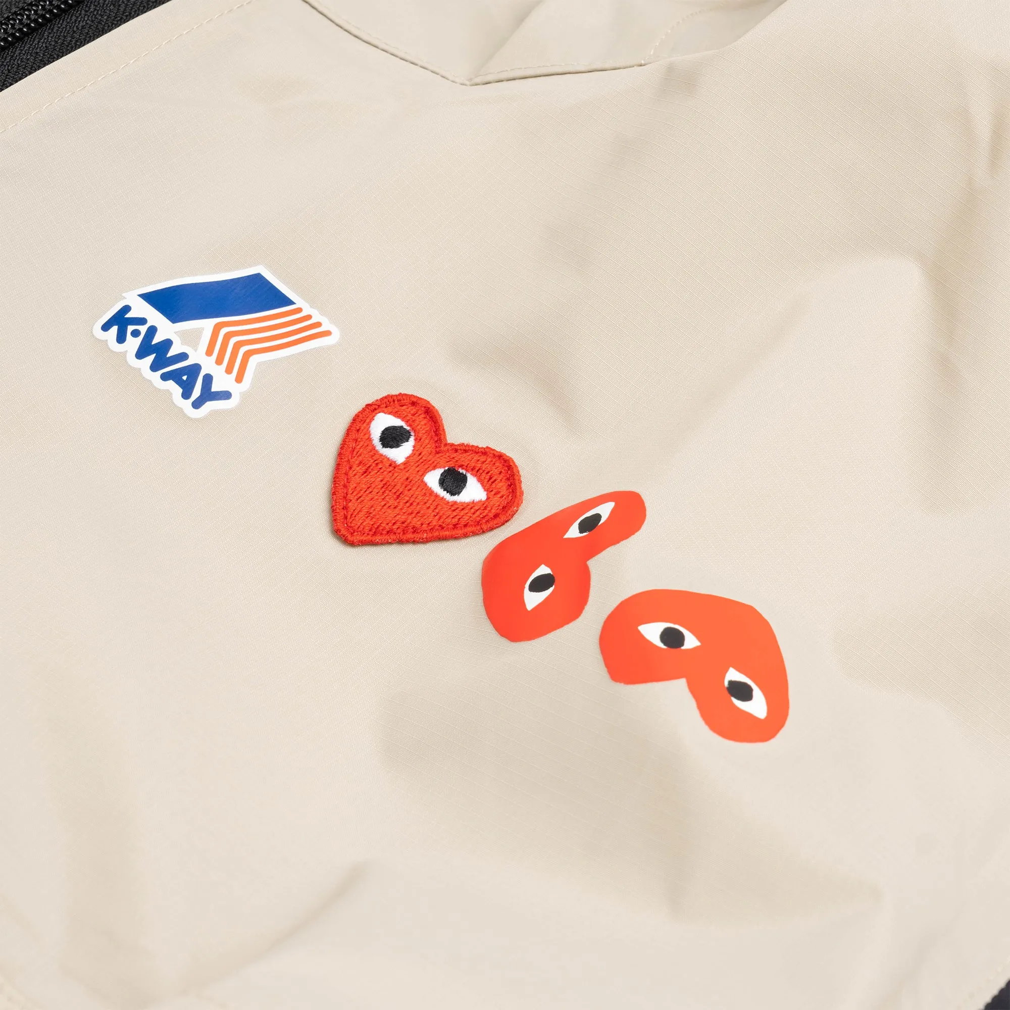 CDG PLAY X K-WAY Half Zip Jacket AZ-J506-051-3 Khaki