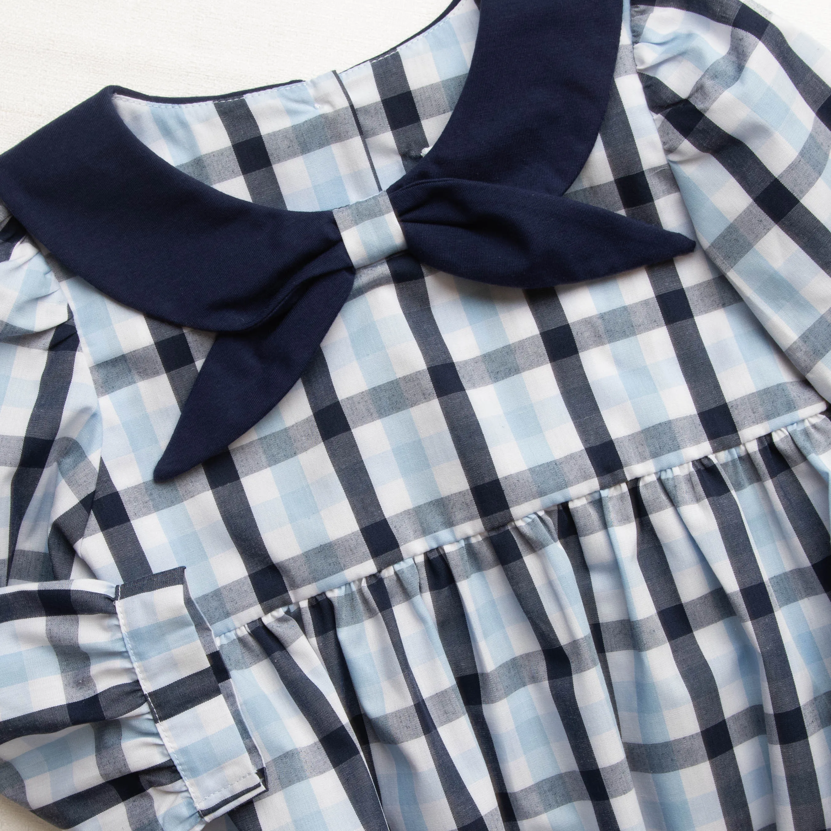 Charlie Dress, Navy Check