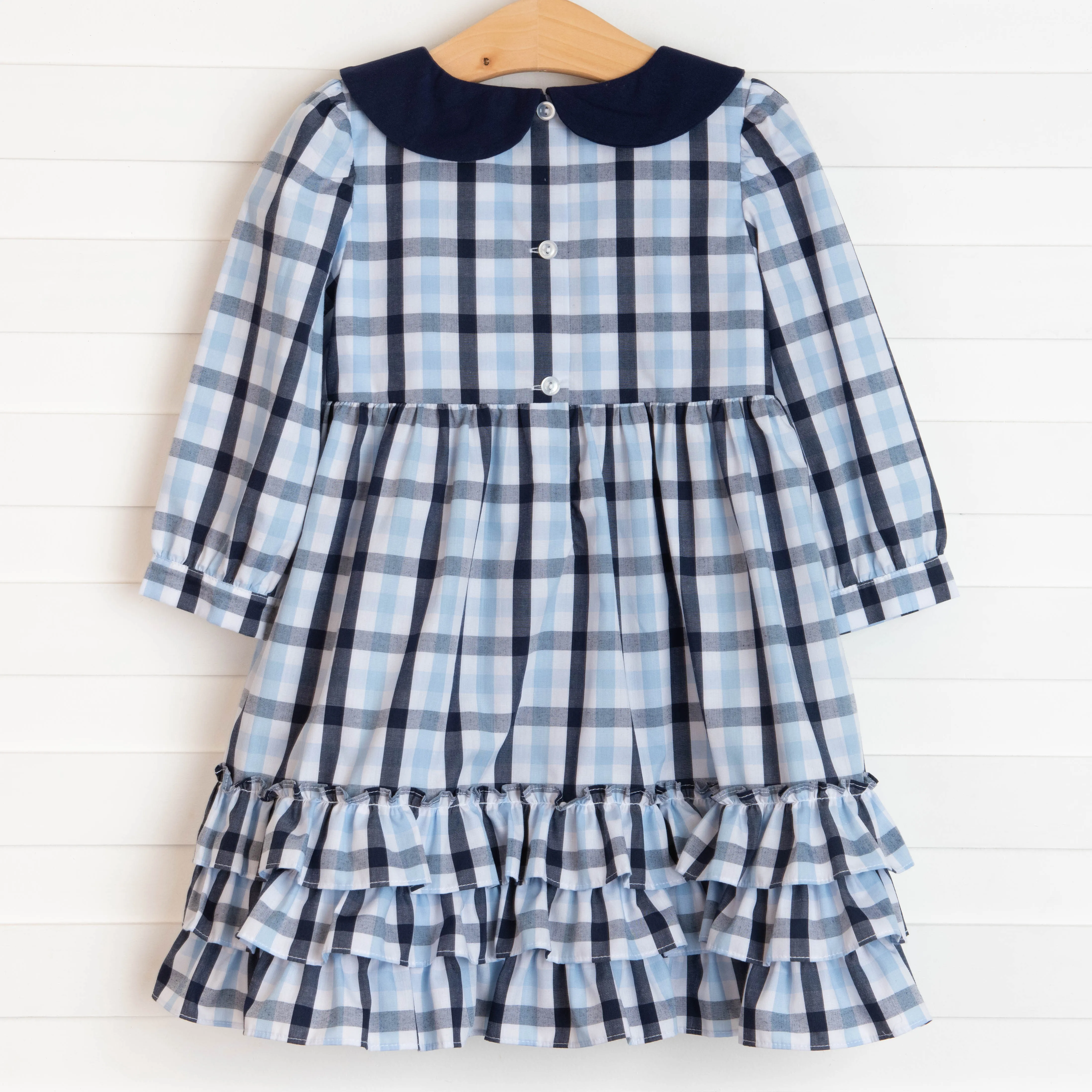 Charlie Dress, Navy Check