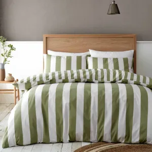 CL Cove Stripe Green Duvet Set