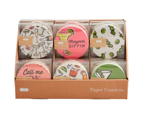 Cocktail Paper Coaster Sets - Assorted