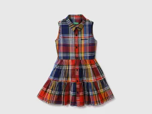 Cotton Printed Spread Collar Girls Dresses