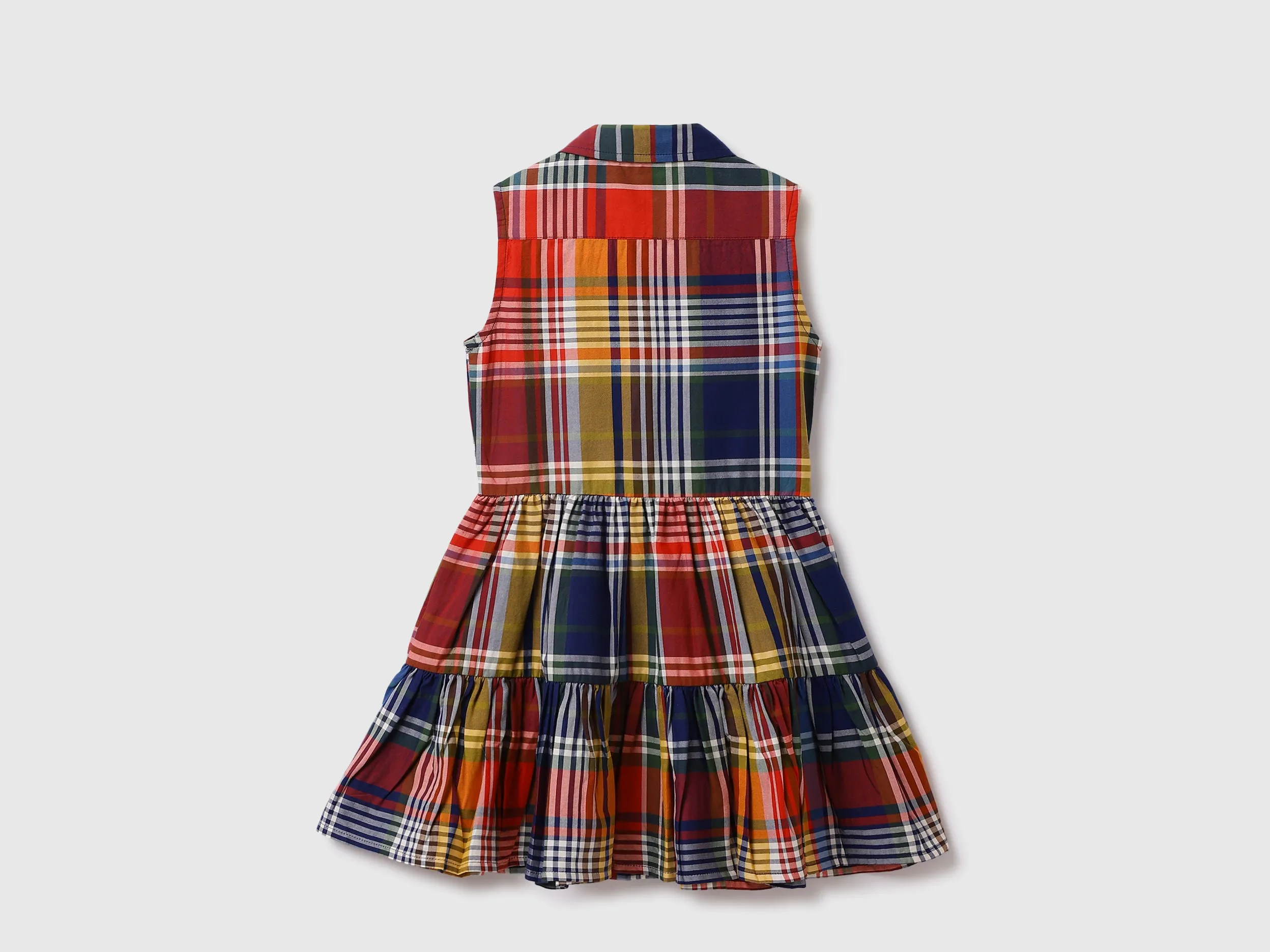 Cotton Printed Spread Collar Girls Dresses