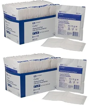 Covidien 9190A Curity Abdominal Pads, Sterile, 5" x 9" (2 Packs of 36)