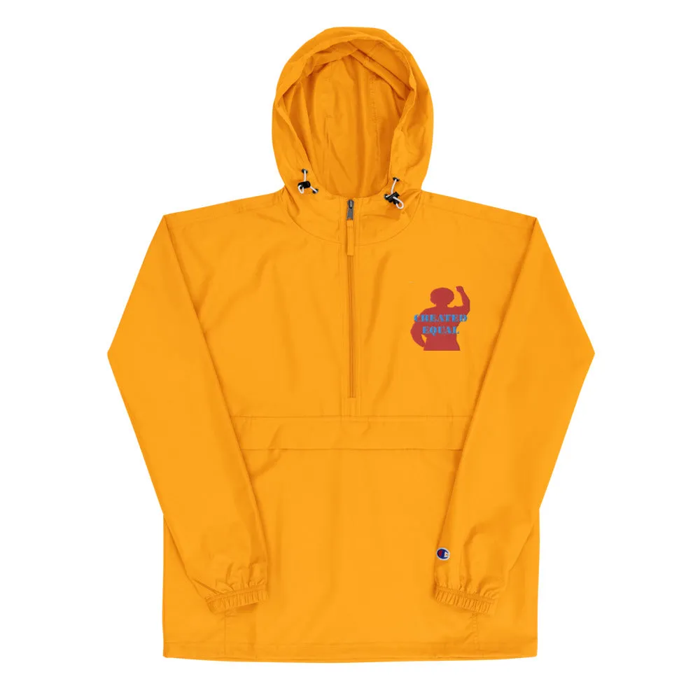 Created Equal Embroidered Champion Packable Jacket