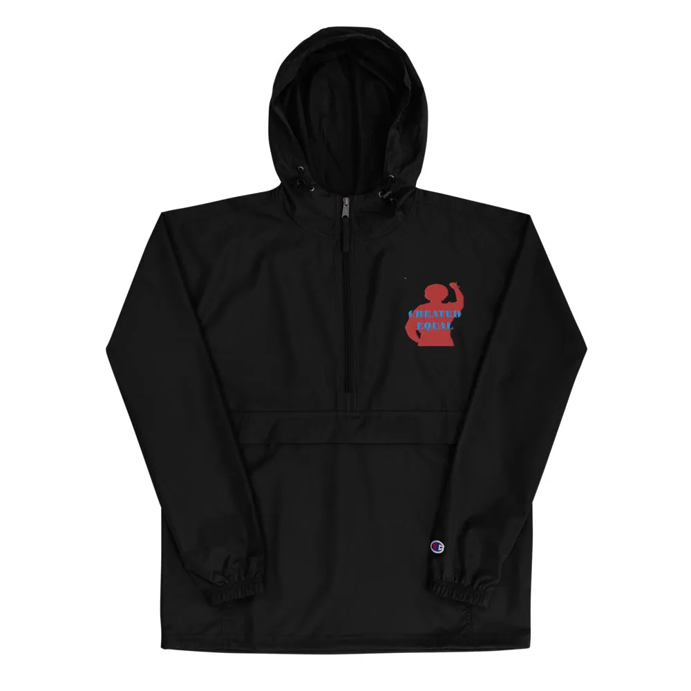 Created Equal Embroidered Champion Packable Jacket