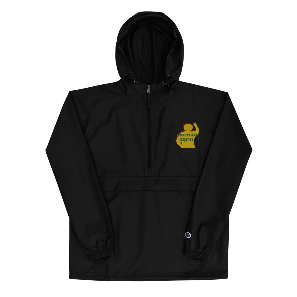 Created Equal Embroidered Champion Packable Jacket