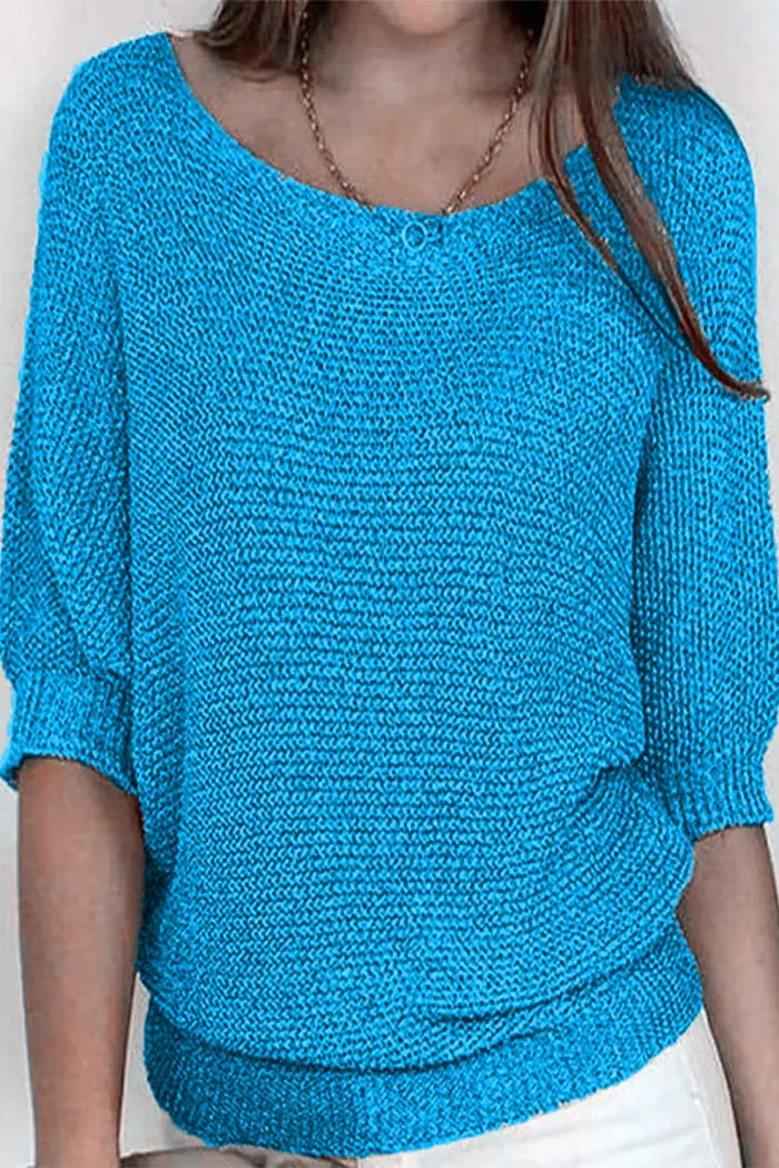 Cristina® | Women's basic round neck top, plain casual