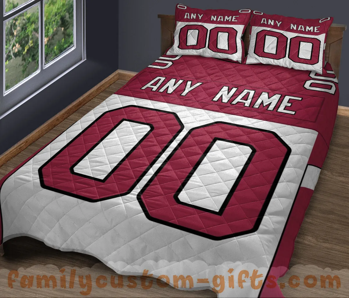 Custom Quilt Sets Arizona Personalized Football Premium Quilt Bedding for Boys Girls Men Women