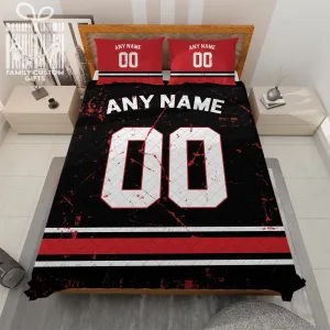 Custom Quilt Sets Atlanta Jersey Personalized Football Premium Quilt Bedding for Men Women