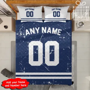 Custom Quilt Sets Indianapolis Jersey Personalized Football Premium Quilt Bedding for Men Women