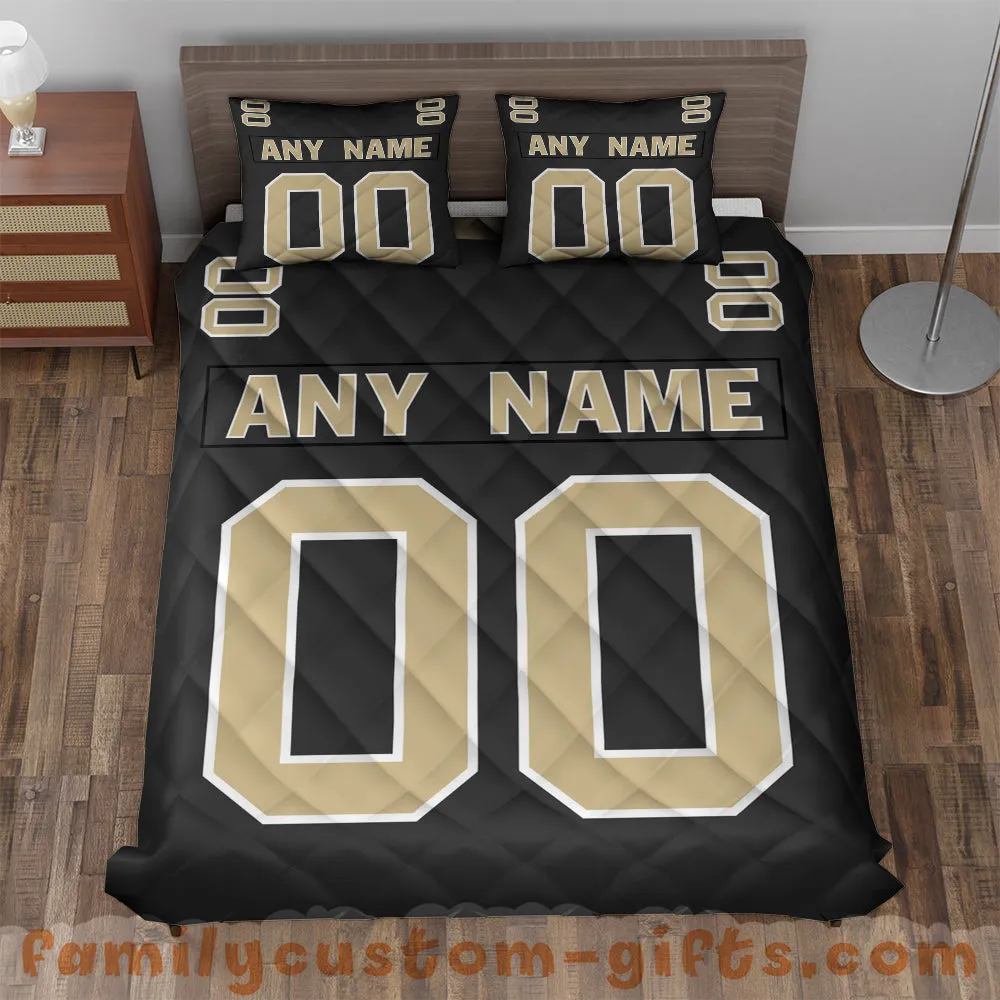 Custom Quilt Sets New Orleans Jersey Personalized Football Premium Quilt Bedding for Men Women