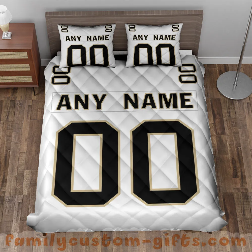 Custom Quilt Sets New Orleans Jersey Personalized Football Premium Quilt Bedding for Men Women