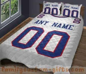 Custom Quilt Sets New York Jersey Personalized Football Premium Quilt Bedding for Boys Girls Men Women
