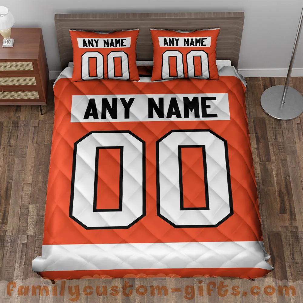 Custom Quilt Sets Philadelphia Jersey Personalized Ice hockey Premium Quilt Bedding for Men Women