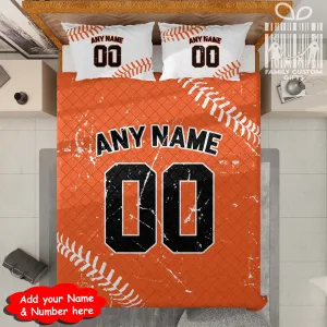 Custom Quilt Sets San Francisco Jersey Personalized Baseball Premium Quilt Bedding for Men Women