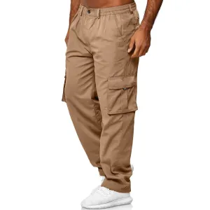 CUSUAL LOOSE ZIPPER MULTI-POCKETS CARGO PANTS
