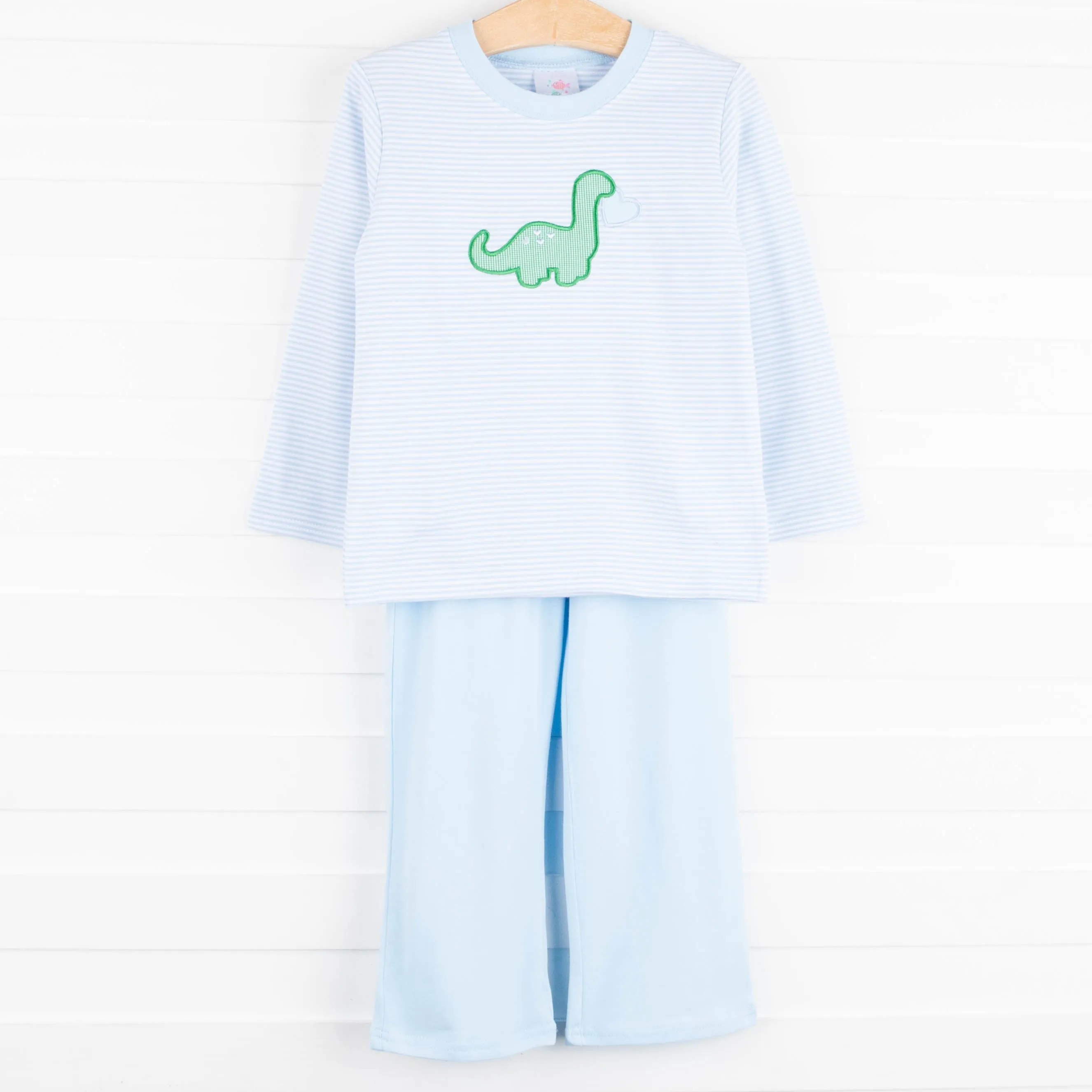 Dearest Dino Pant Set, Blue