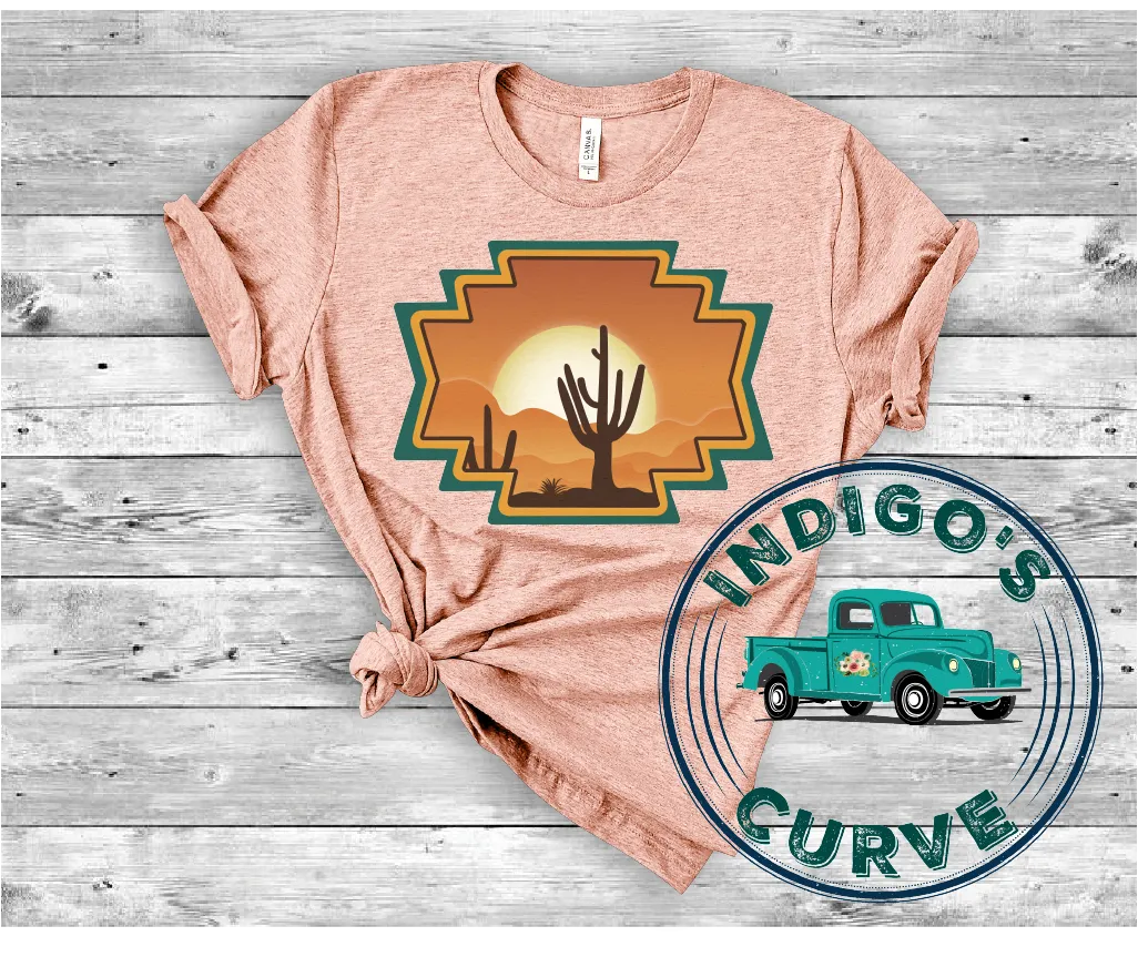 Desert Aztec Sunset Short Sleeve Tee