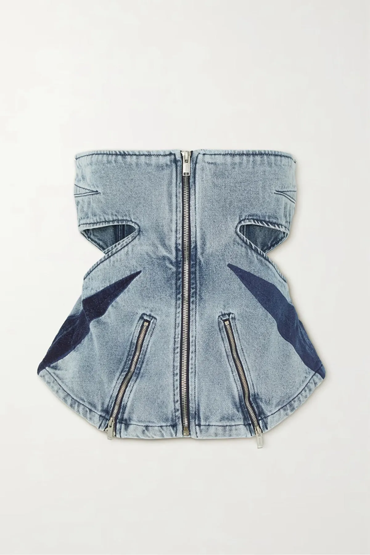 Designed Denim Strapless Tops and Jeans