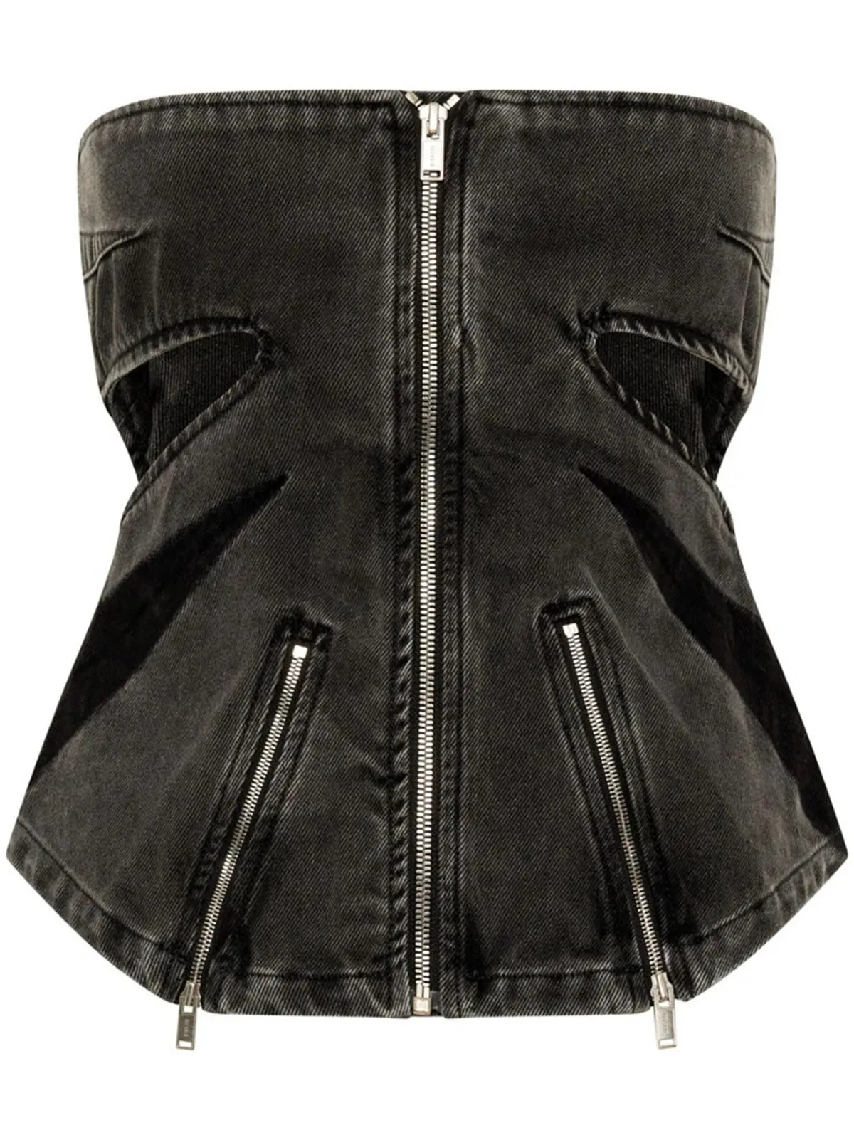 Designed Denim Strapless Tops and Jeans