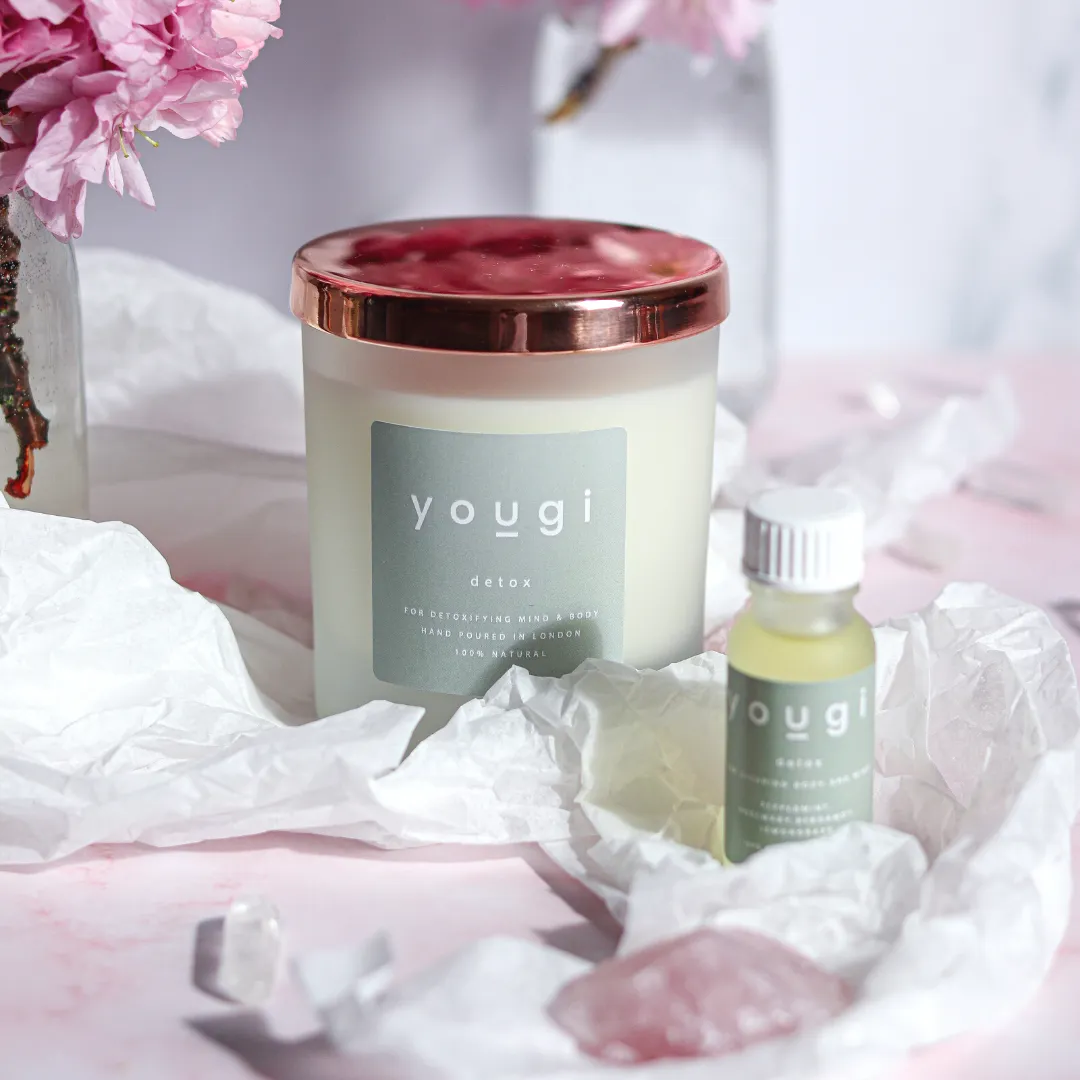 Detox Candle and Wick Trimmer Set