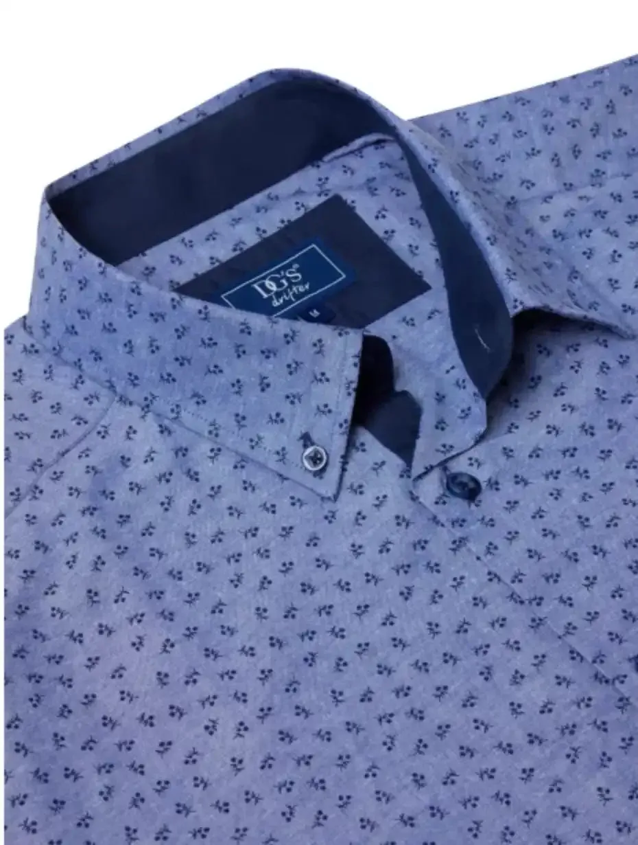 DG's Drifter Men's Short Sleeve Shirt 14631/27 Blue