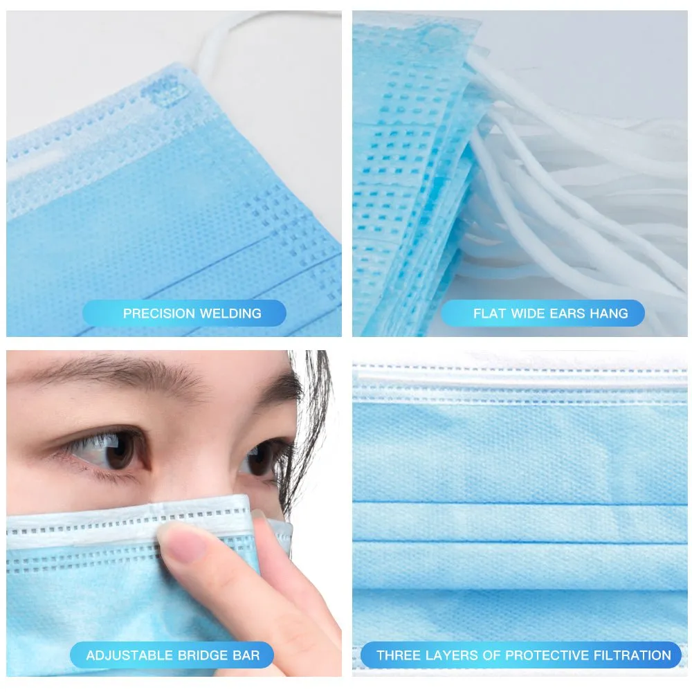 Disposable Face Mask 3 Layers 50PCS 100PCS