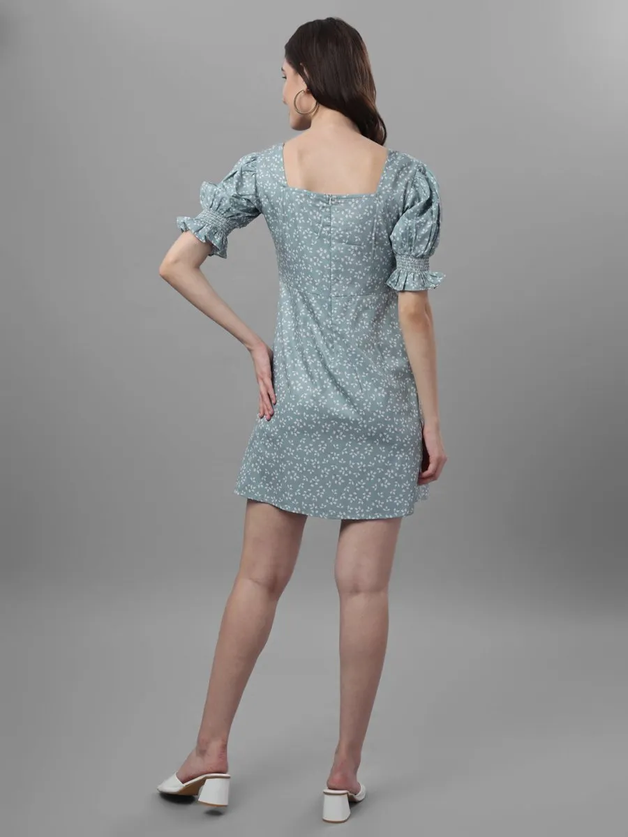 dresses for Women western wear floral Green