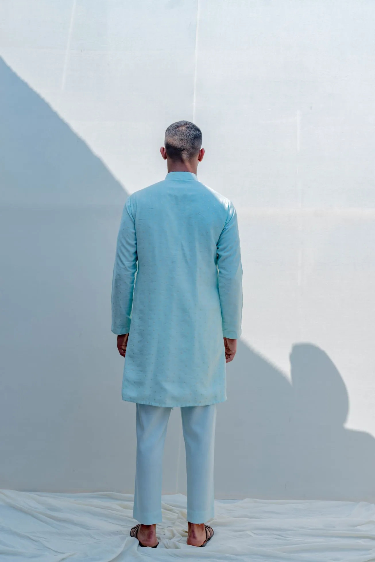 Drifter- Light Blue Asymmetric Kurta Set