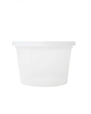 EDI D16050 Plastic Deli Food Storage Containers with Lids 50 Sets (16OZ)