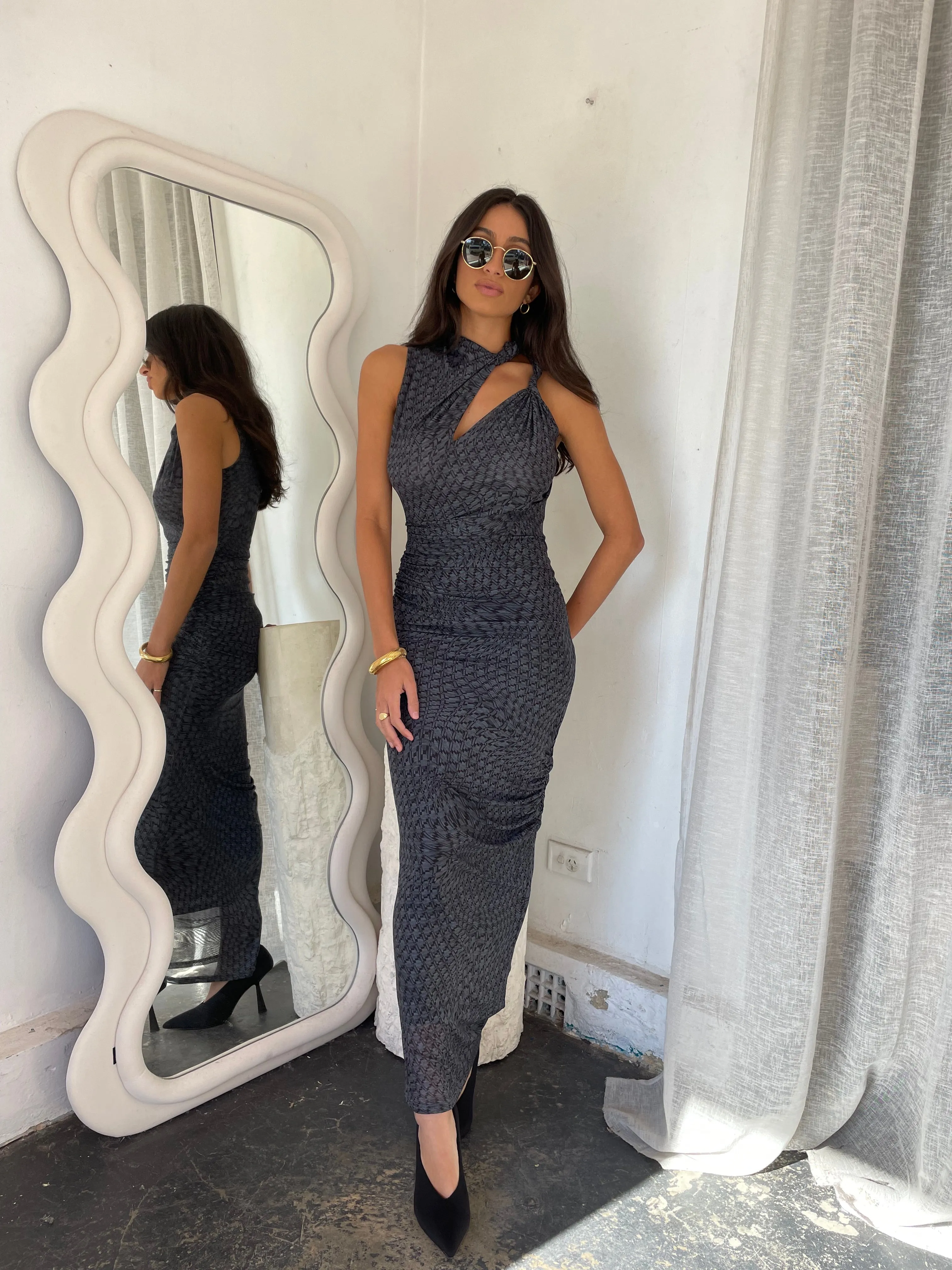 Efi Mesh Midi Dress