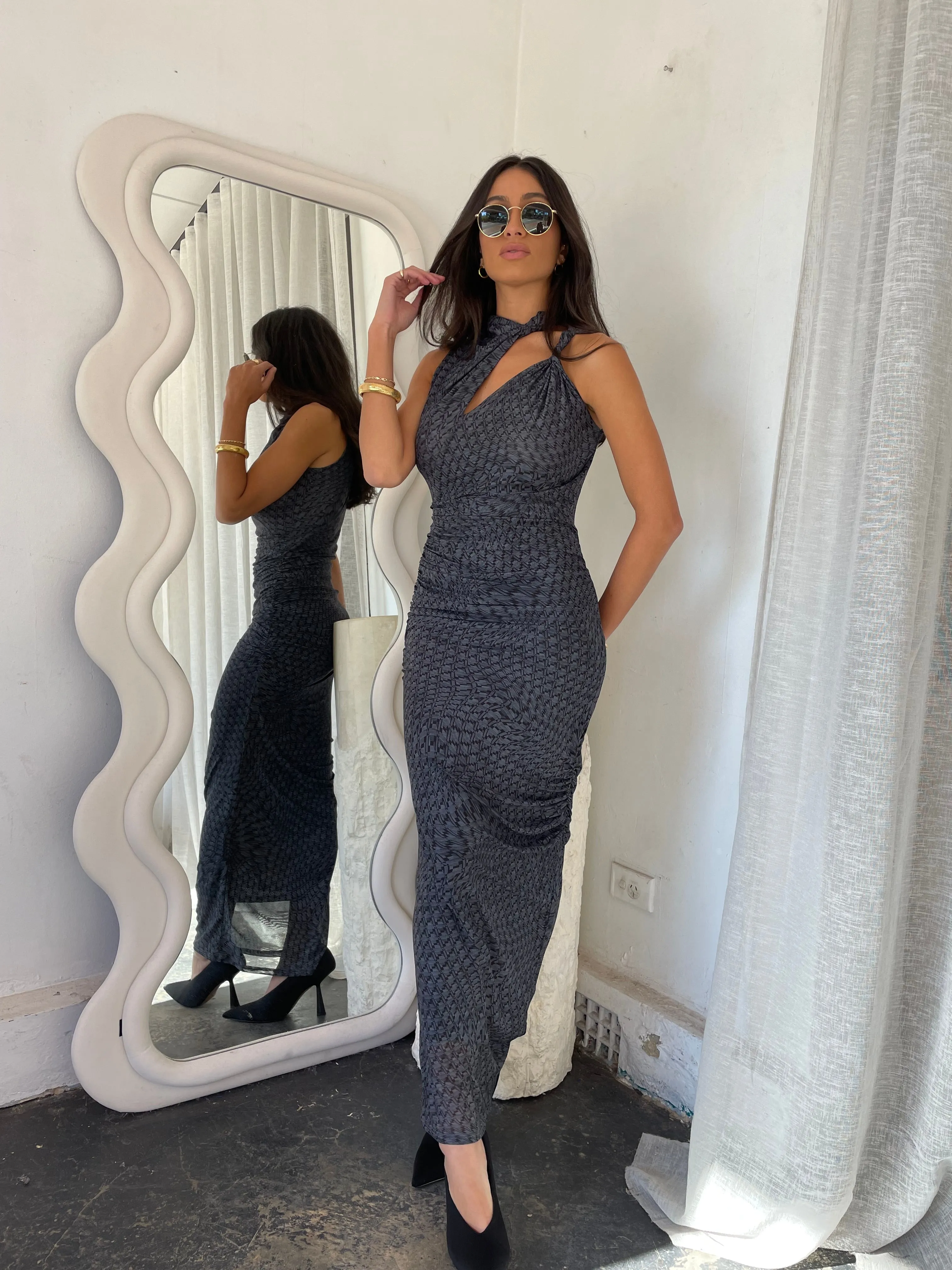 Efi Mesh Midi Dress