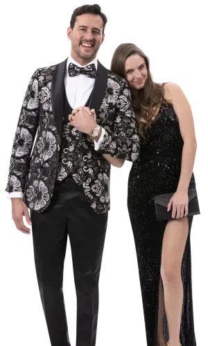 EJ Samuel J179 Black Fashion Blazer